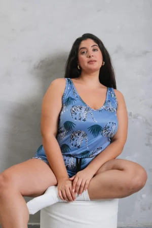 pijama estampado azul