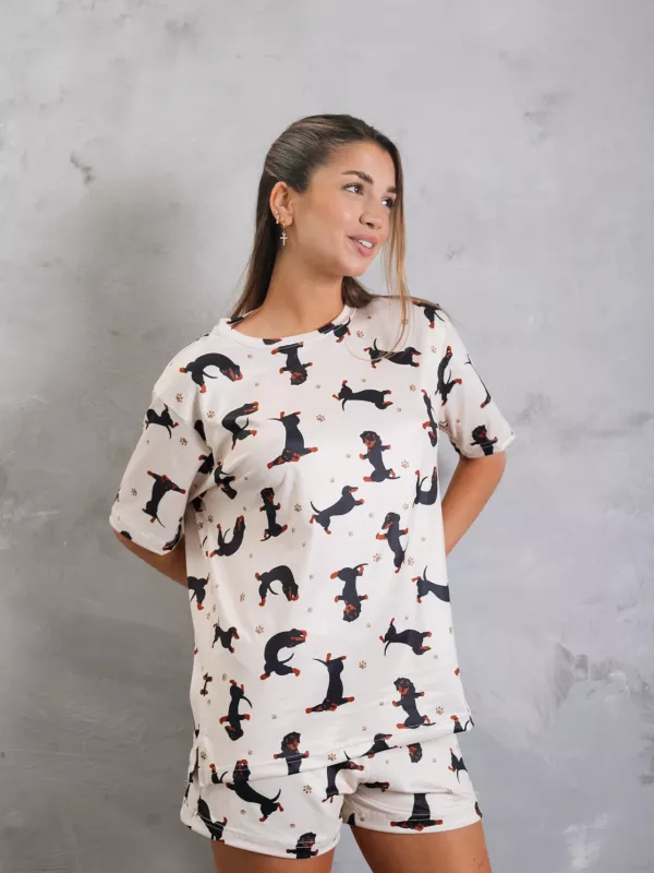 estampado-pijama-perro-salchicha Pijama Salchi