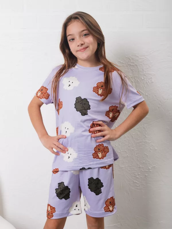 pijama con estampado de león